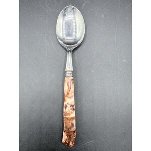 Vintage MB Hollow Ground Galaxie Stainless Tablespoon Japan MCM Bakelite Handle